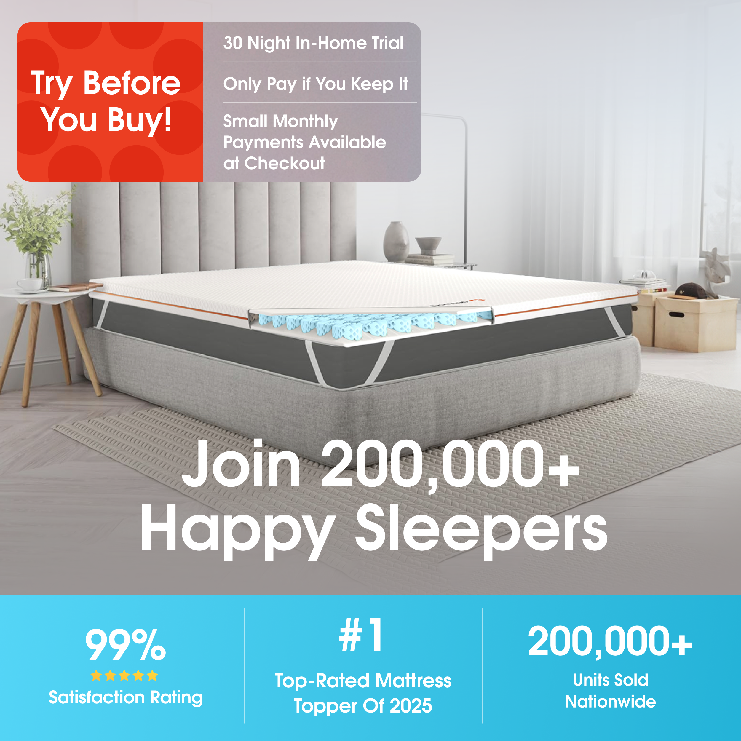 The Premium Mattress Topper by Dormeo® - Beat the Heat Sale! - 30% Off Discount Applied