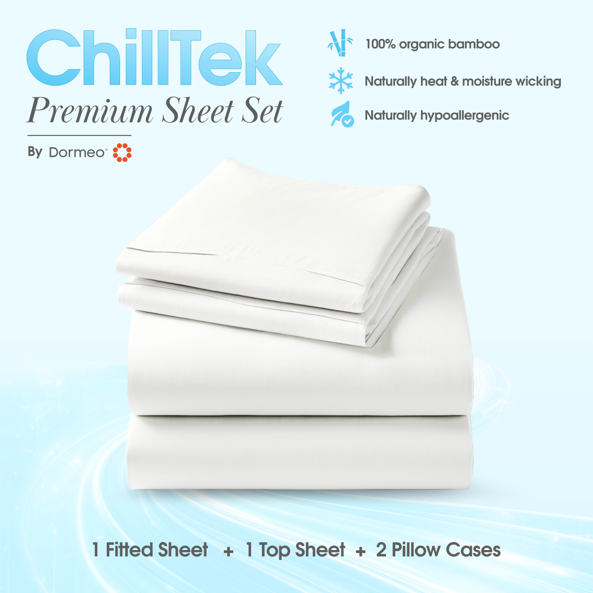 The ChillTek Premium Sheet Set by Dormeo 30 off Dormeo USA